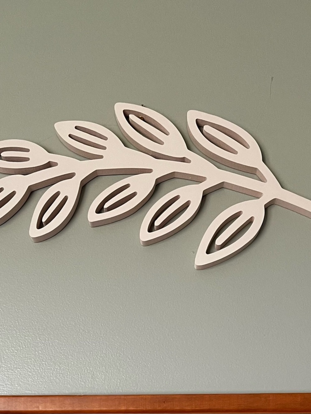 Source Unknown Blush Pink Leaf Wall Art